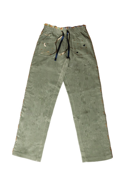 L'ÎLE BLEUE - BOUBOU CHARLINE BRODÉ VERT