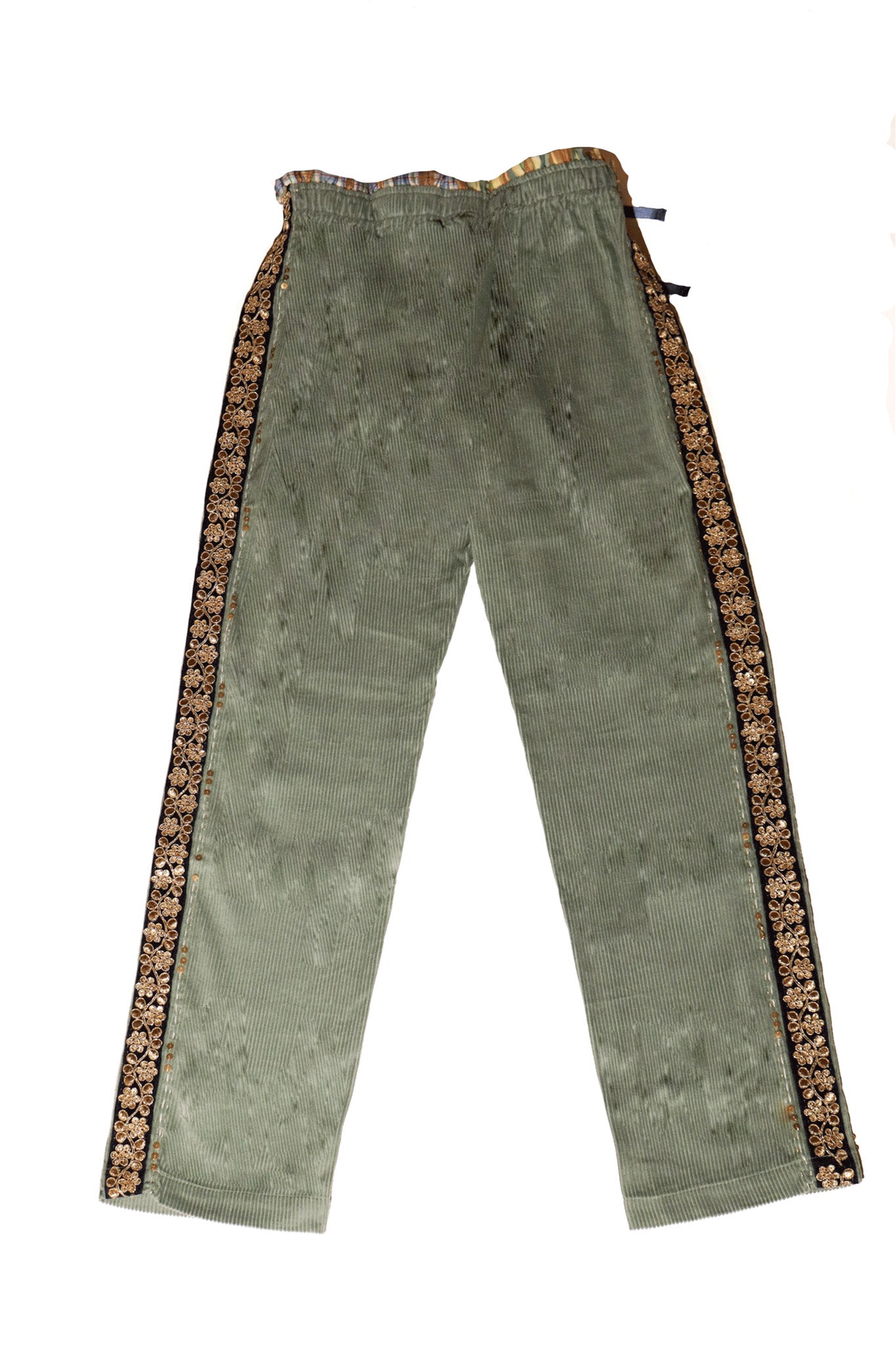 L'ÎLE BLEUE - BOUBOU CHARLINE BRODÉ VERT