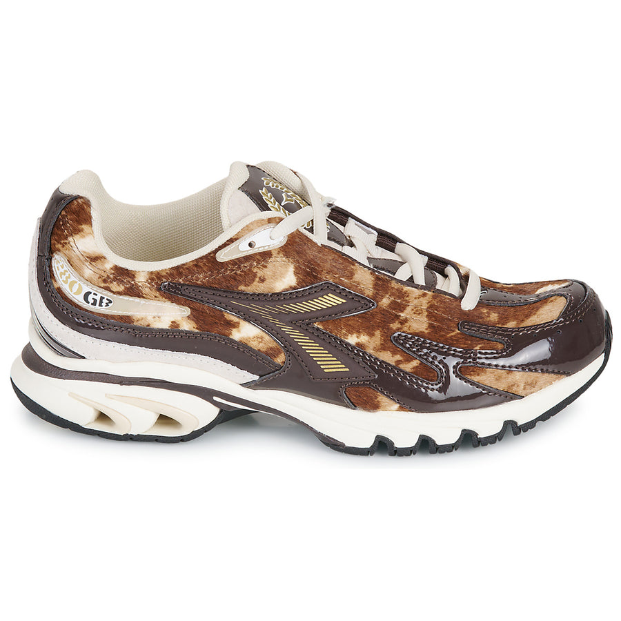 Sneakers femme Diadora Mythos Propulsion 280 Jungle en cuir effet poulain