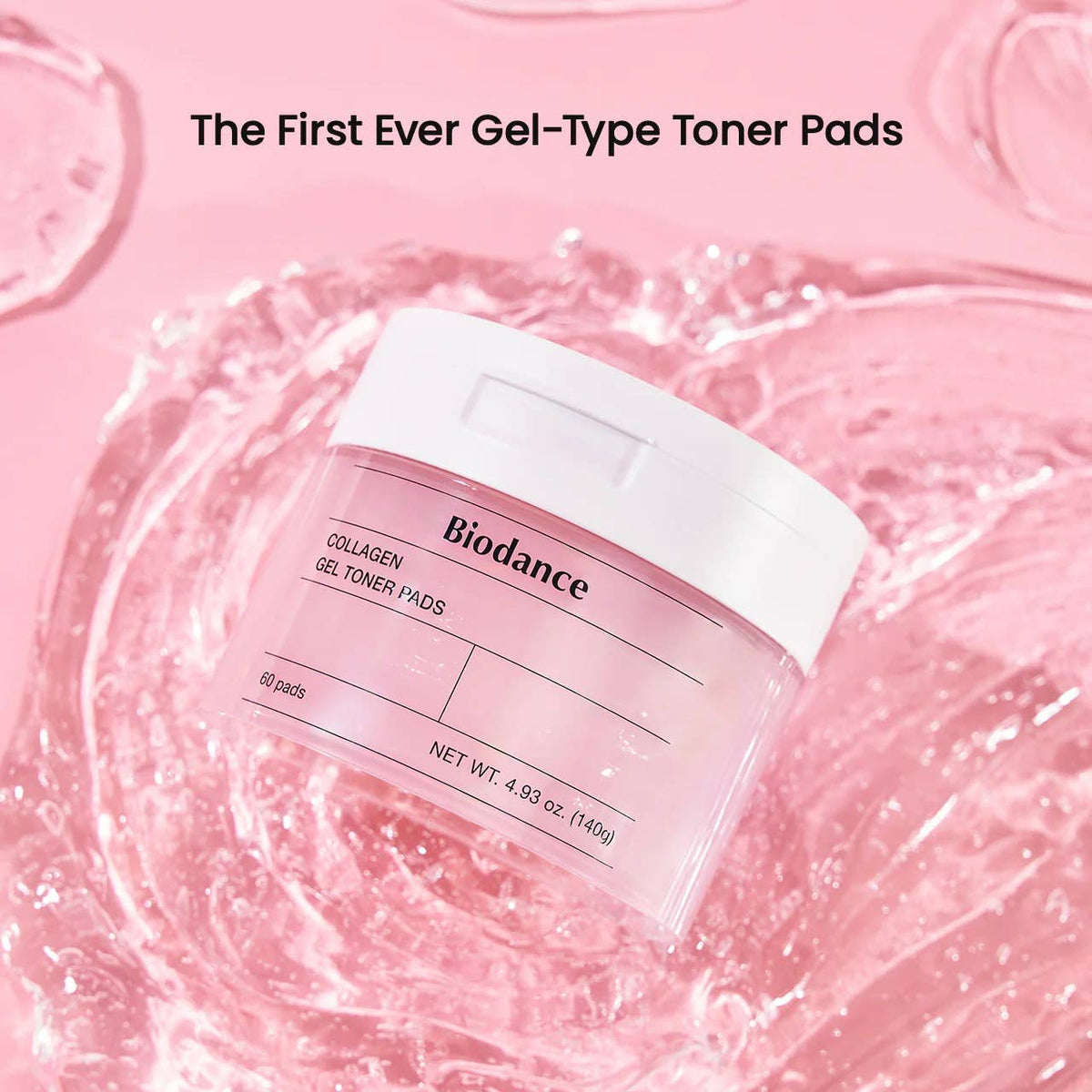 Pads tonifiants au gel de collagène Biodance, détail du packaging