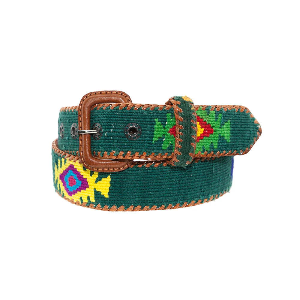 Ceinture tissée unisexe La Mansa Vert Anglais, vue principale
