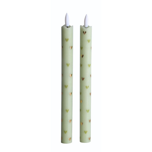 AIFCANDLES - LOT DE 2 BOUGIES LED COEURS