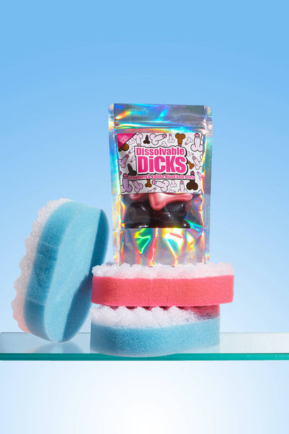 BARE BOUTIQUE - Dicks solubles, 8 perles de bain XXL, Fraise et vanille