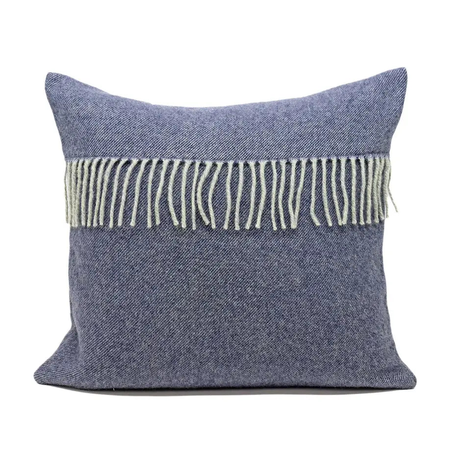 GIARDINO SEGRETO - HOUSSE DE COUSSIN EN LAINE BLEU NUIT