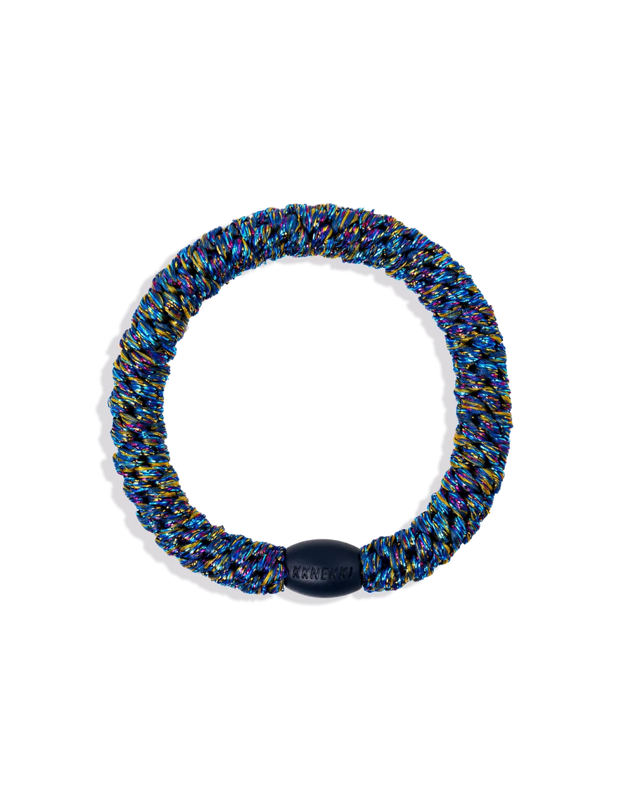 Élastique à cheveux Kknekki Electric Blue Multi Glitter bleu pailleté