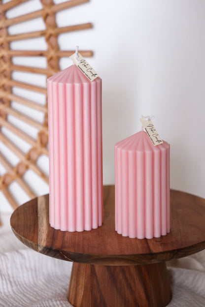 NIKI CANDLE - Bougie Circus Pillar Rose Small