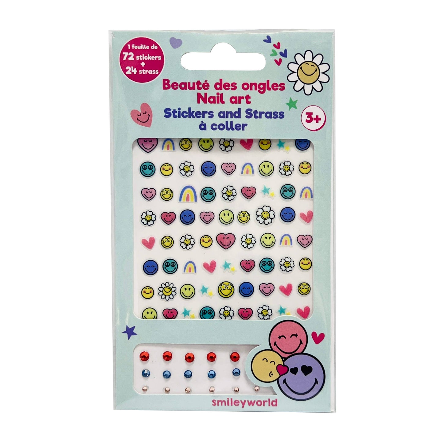 TAKECARE - Smiley, Nail Art, Stickers et strass à Ongles