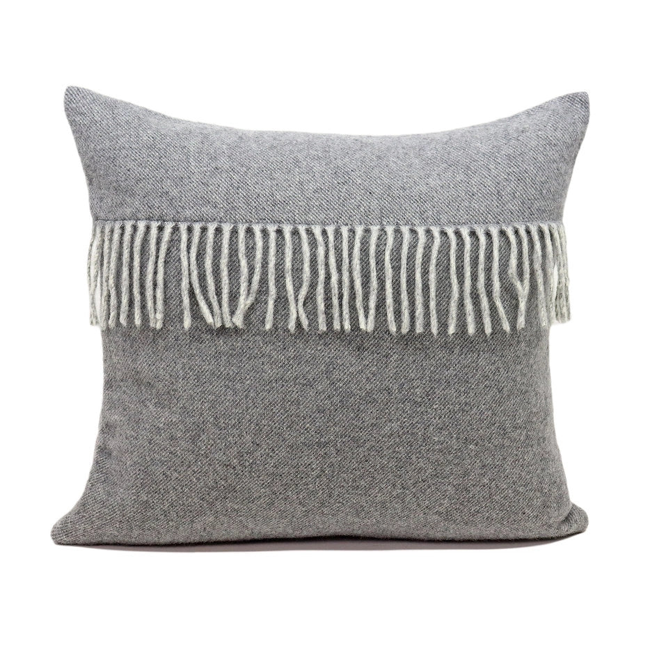 GIARDINO SEGRETO - HOUSSE DE COUSSIN EN LAINE GRIS