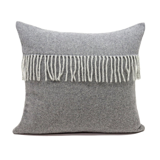 GIARDINO SEGRETO - HOUSSE DE COUSSIN EN LAINE GRIS