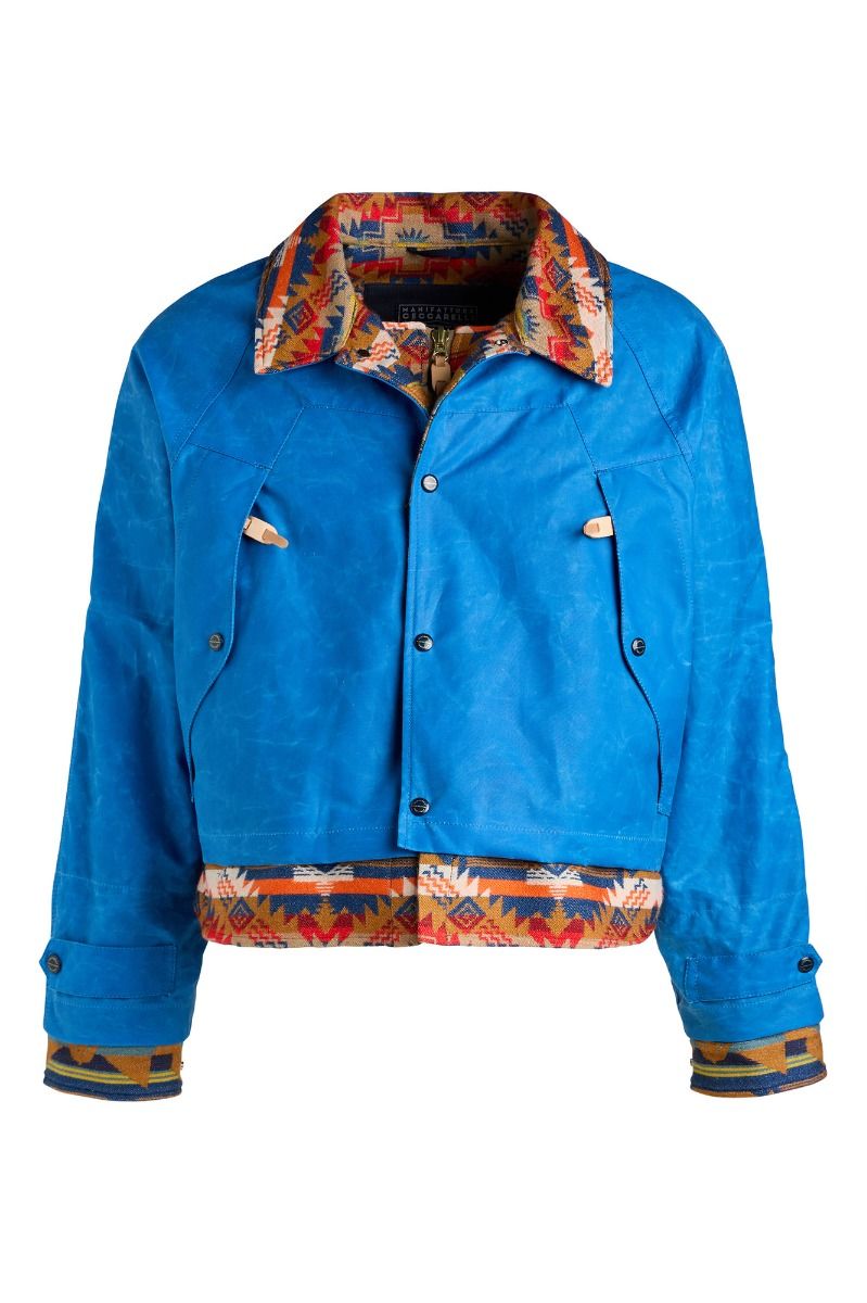 Veste femme Manifattura Ceccarelli Native courte bleue, vue principale