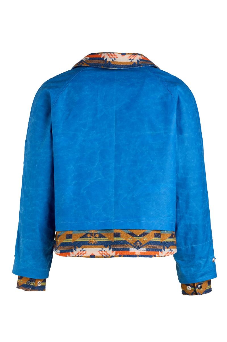 Veste femme Manifattura Ceccarelli Native courte bleue, quatrième vue