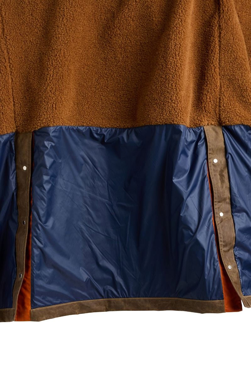 Parka femme Manifattura Ceccarelli Native longue bleu et orange, troisième vue