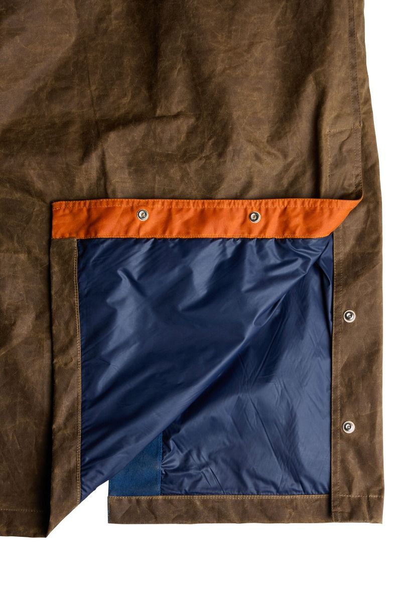 Parka femme Manifattura Ceccarelli Native longue bleu et orange, deuxième vue