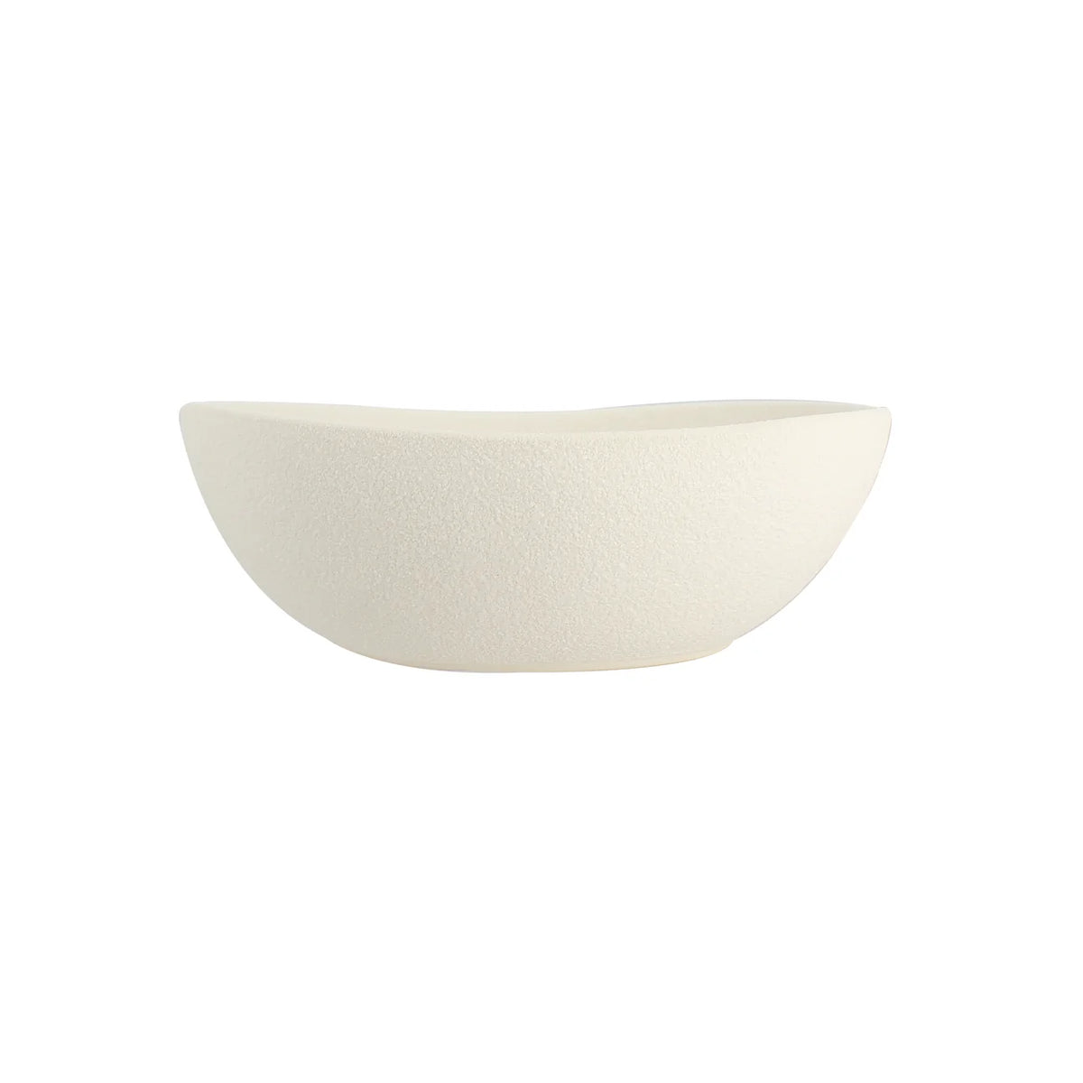 Assiette creuse Snowstack Ogo Living en grès blanc mat, vue principale