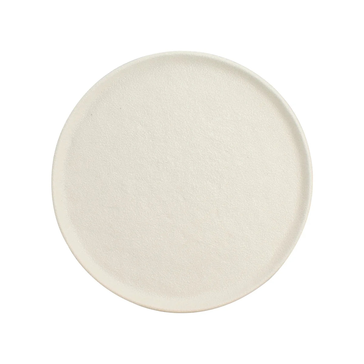 Assiette à dessert Snowstack Ogo Living blanc mat, vue principale