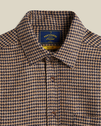 PORTUGUESE FLANNEL - Abstract Pied Poule Navy