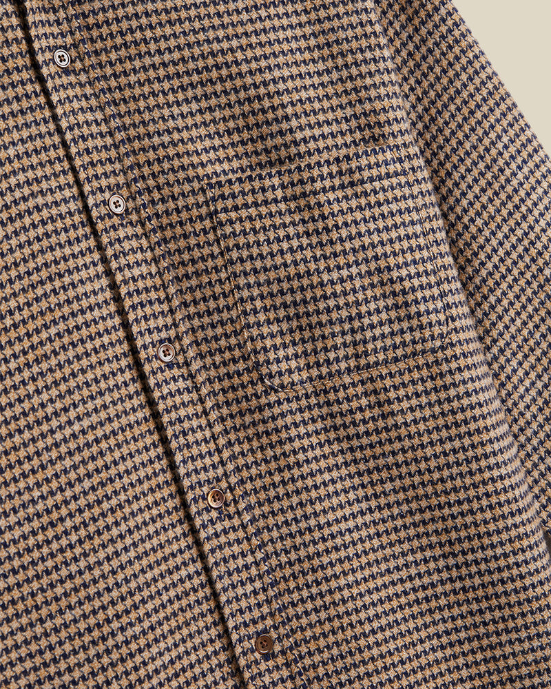 PORTUGUESE FLANNEL - Abstract Pied Poule Navy