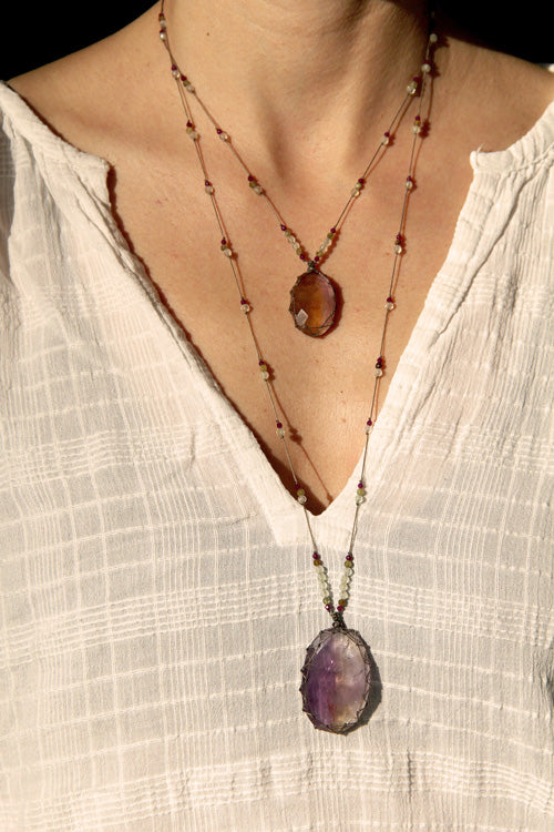 RAKHI ME - Collier Petit Talisman Capri Amétrine