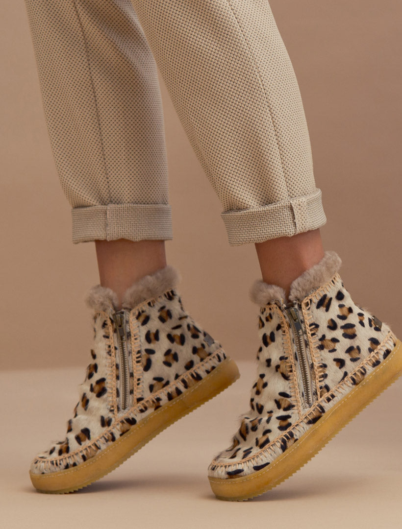 LAIDBACK - Setsu Boot Leopard Beige