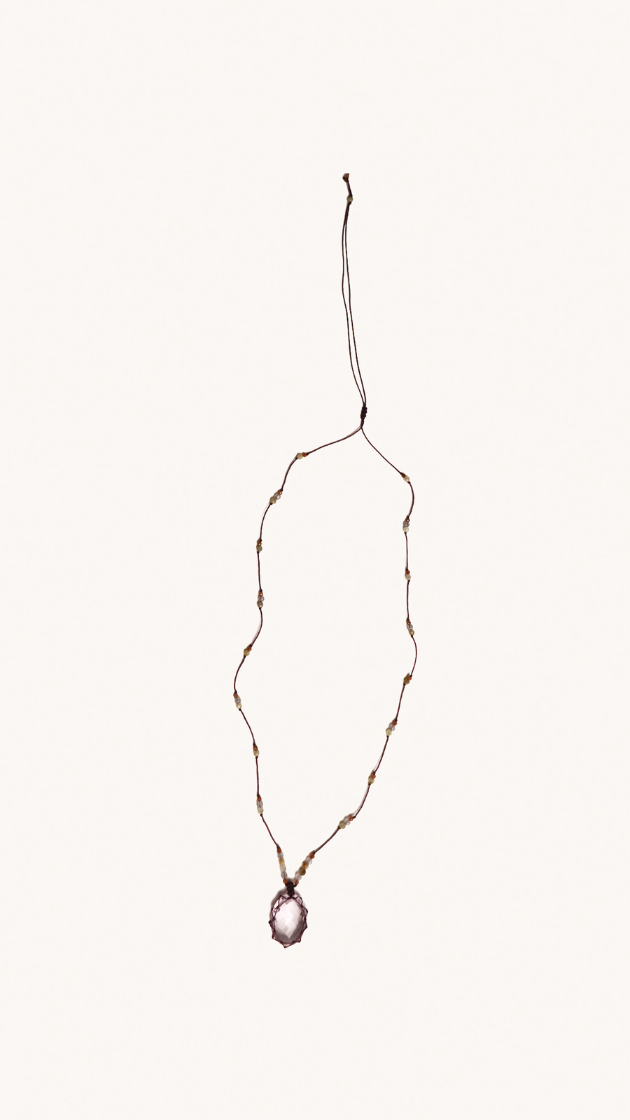 RHAKI ME - Collier Pour Femme En Amethyste Rose