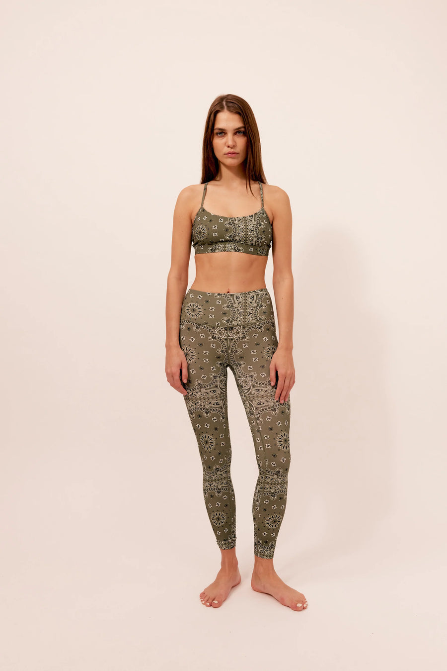 ARIZONA LOVE - Legging aux motifs bandana kaki