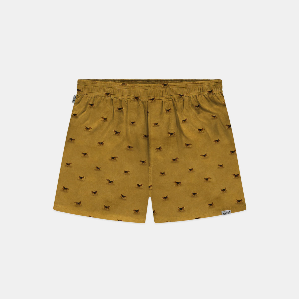 Boxer Pockies Beagle moutarde en coton bio, vue principale