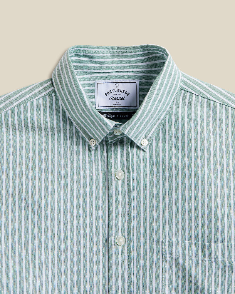 PORTUGUESE FLANNEL - Belavista Stripe Green