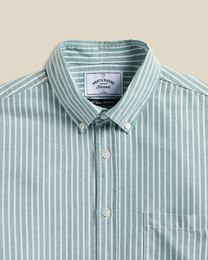 PORTUGUESE FLANNEL - Belavista Stripe Green