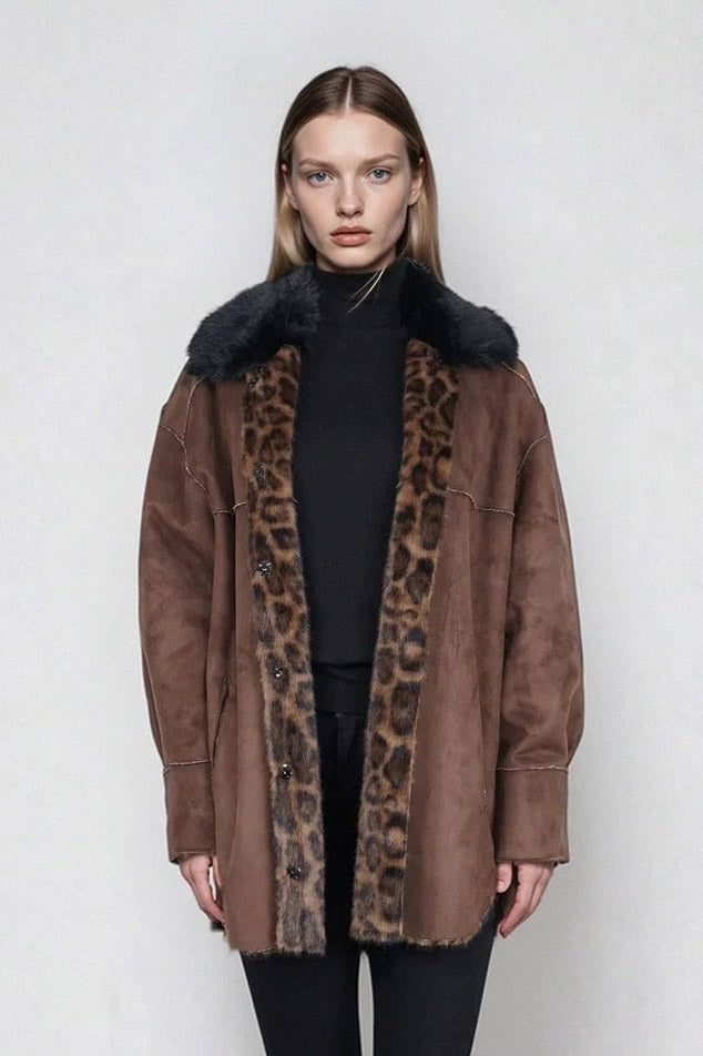 Veste réversible Nici Blonde N°8 léopard femme, vue principale