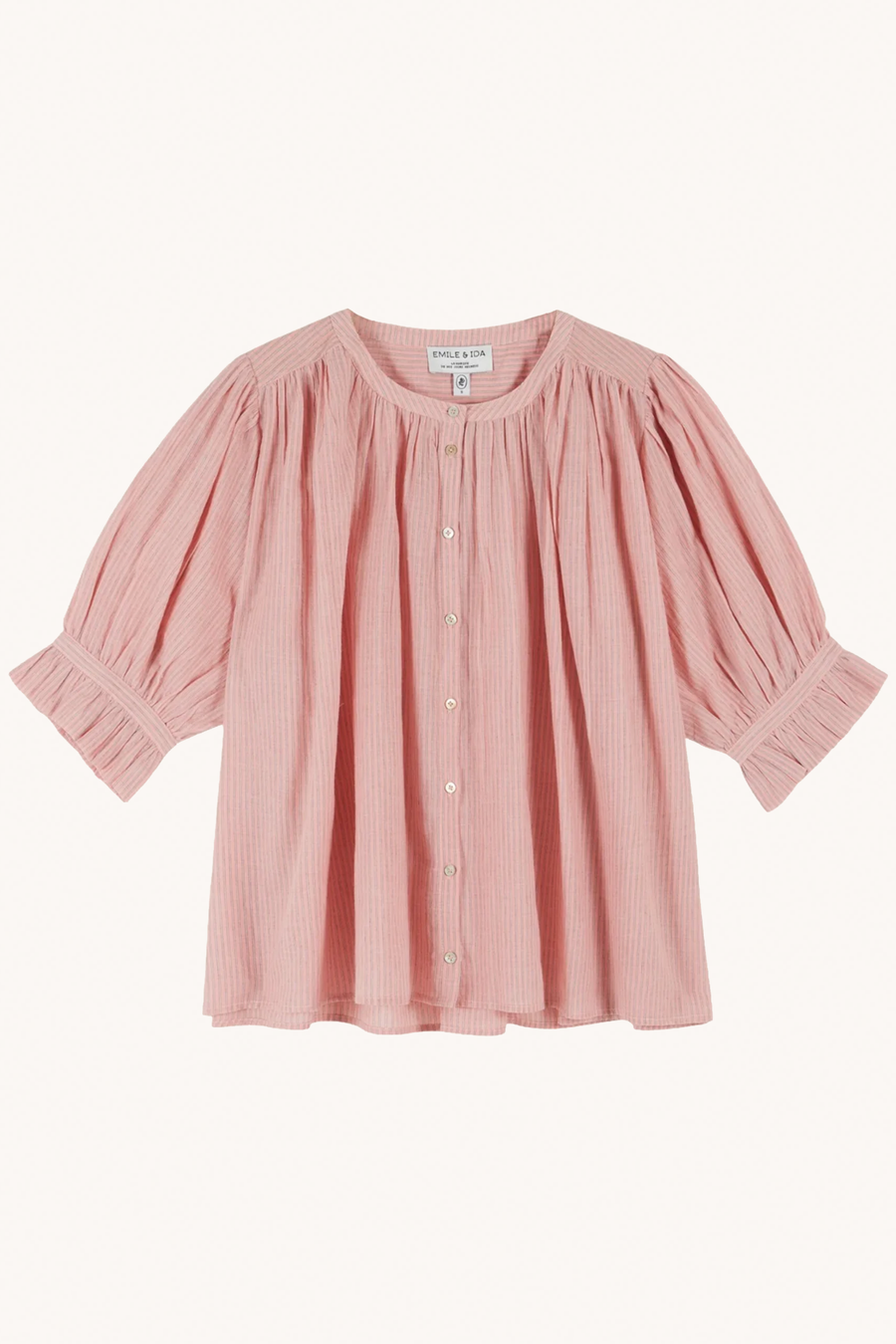 EMILE ET IDA - BLOUSE KHADI À RAYURES