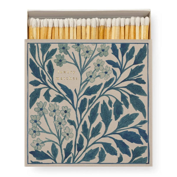 Allumettes carrées Archivist Gallery Blue Floral, boîte carrée, vue principale