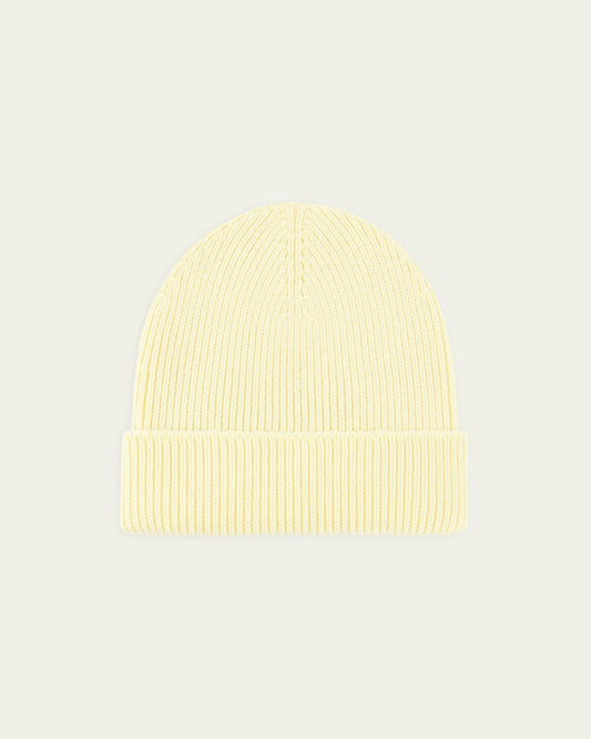 NITTO KNITWEAR - Bonnet Jaune Pâle