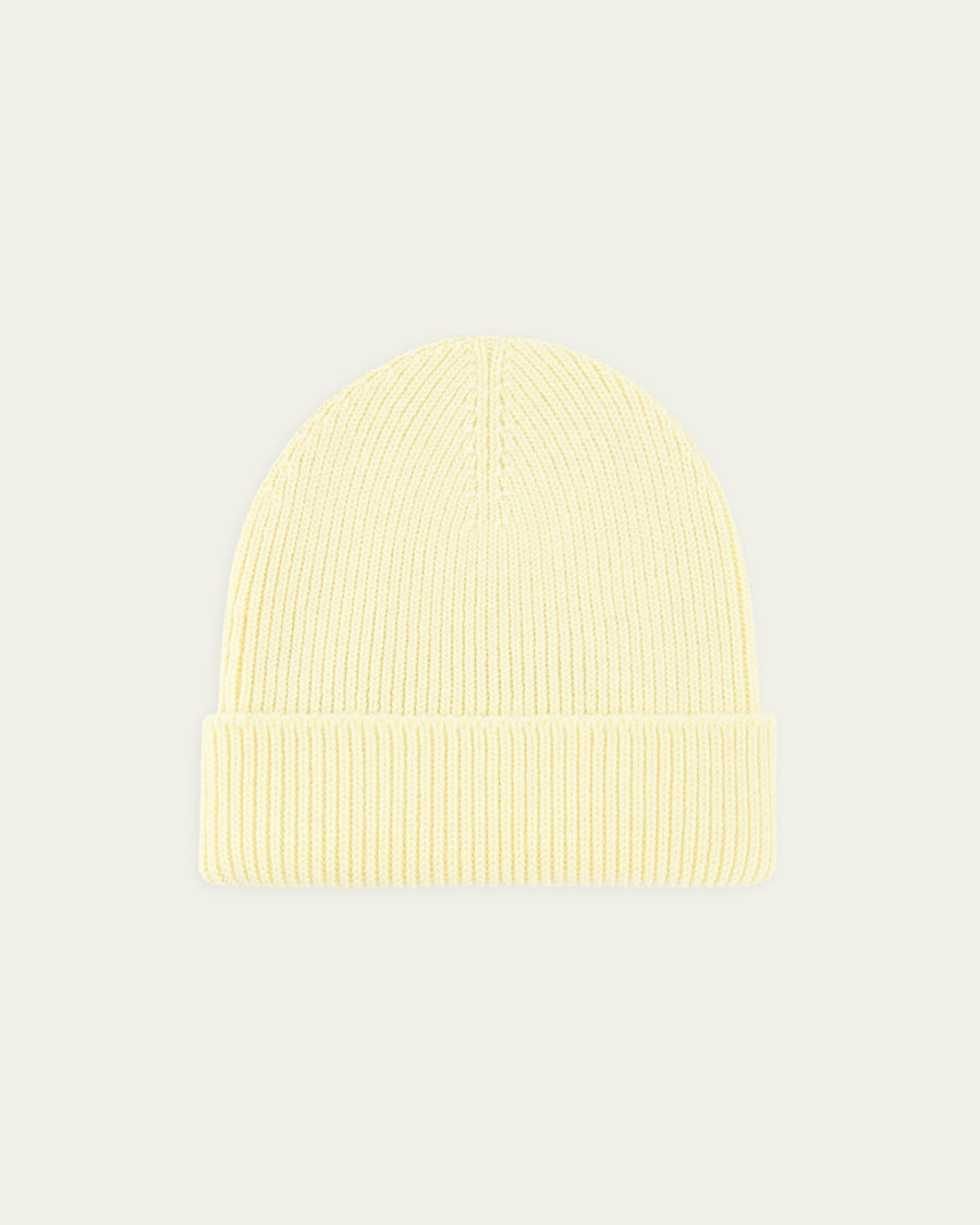 NITTO KNITWEAR - Bonnet Jaune Pâle