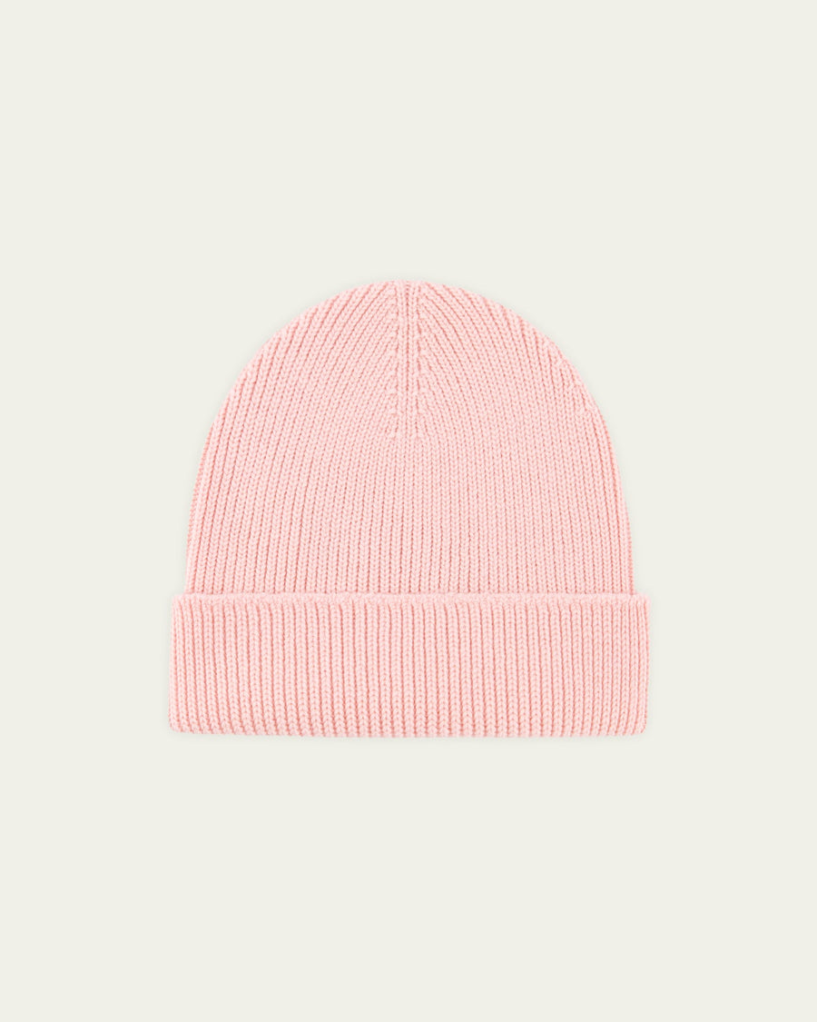 NITTO KNITWEAR - Bonnet Rose Pâle