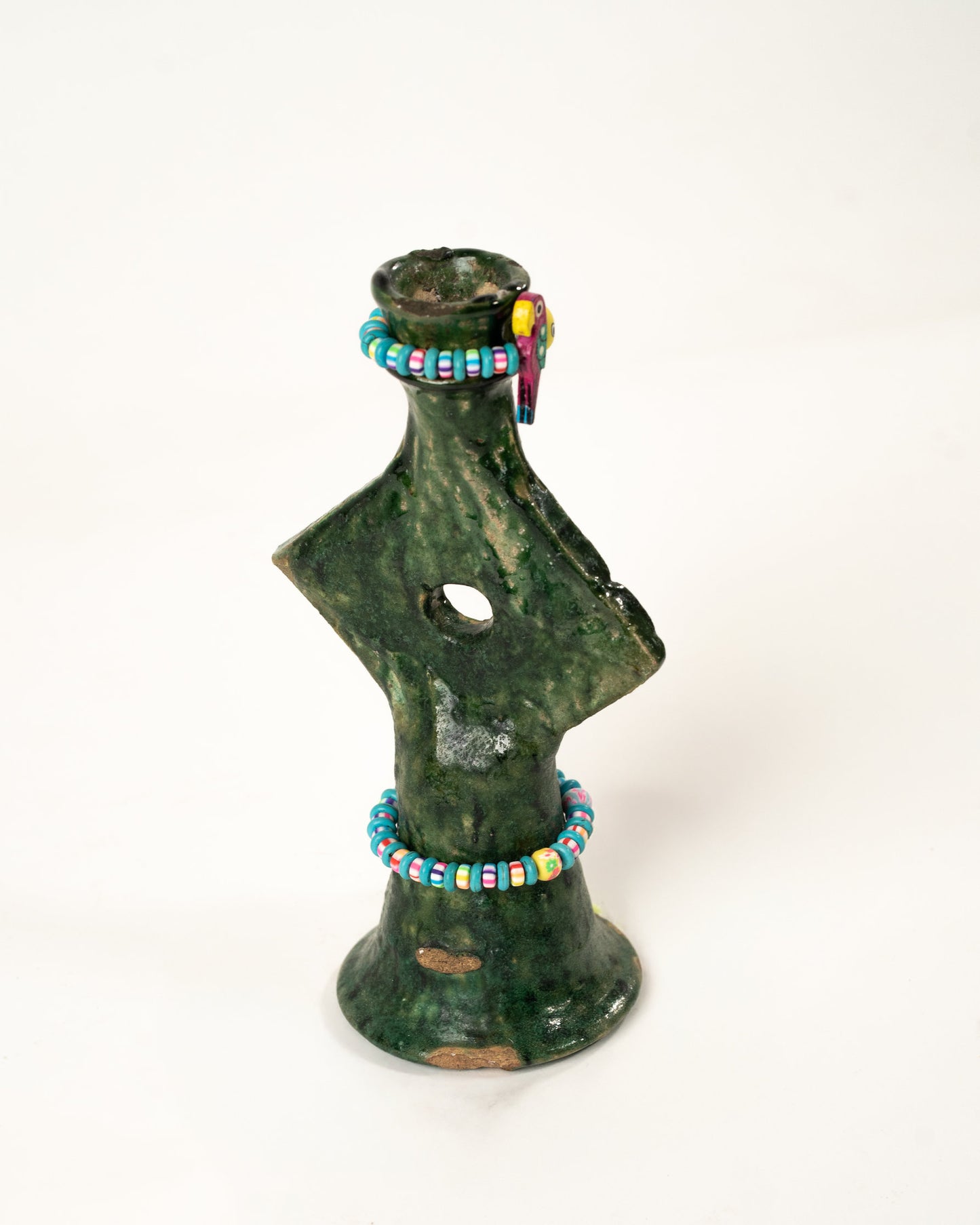 L'ÎLE BLEUE - BOUGEOIR CROIX SMALL VERT