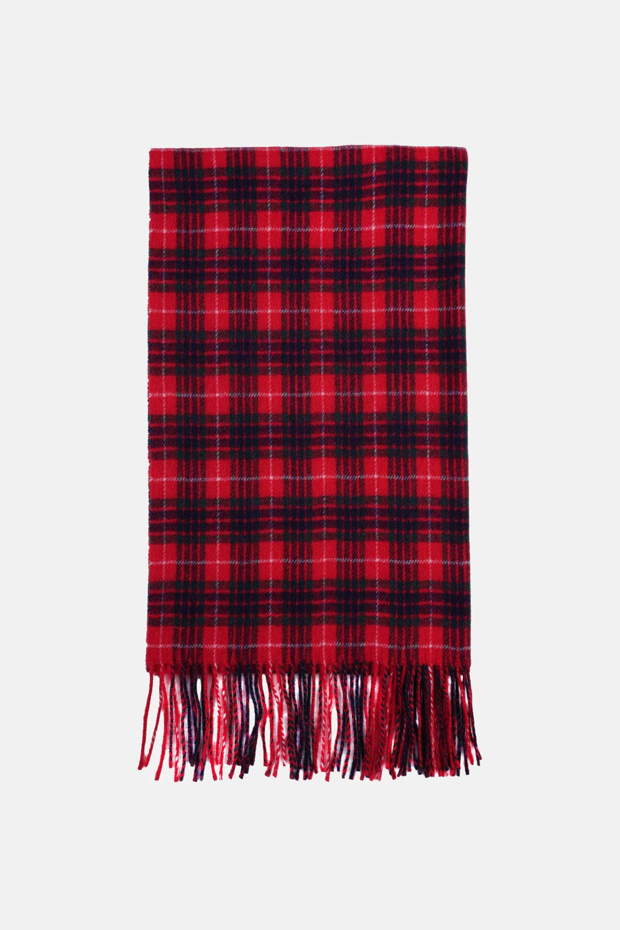 Écharpe homme Baracuta en tartan rouge Fraser à franges, vue principale