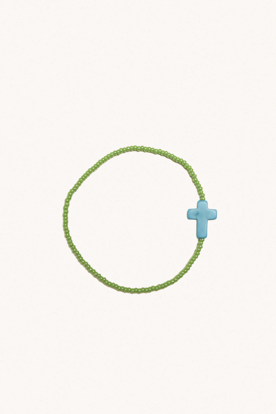 HORTIGLIA - BRACELET POUR HOMME AVEC CROIX VERT ET BLEU