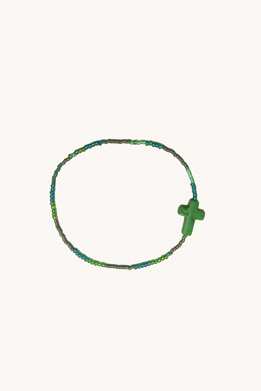 HORTIGLIA - BRACELET POUR HOMME AVEC CROIX VERT