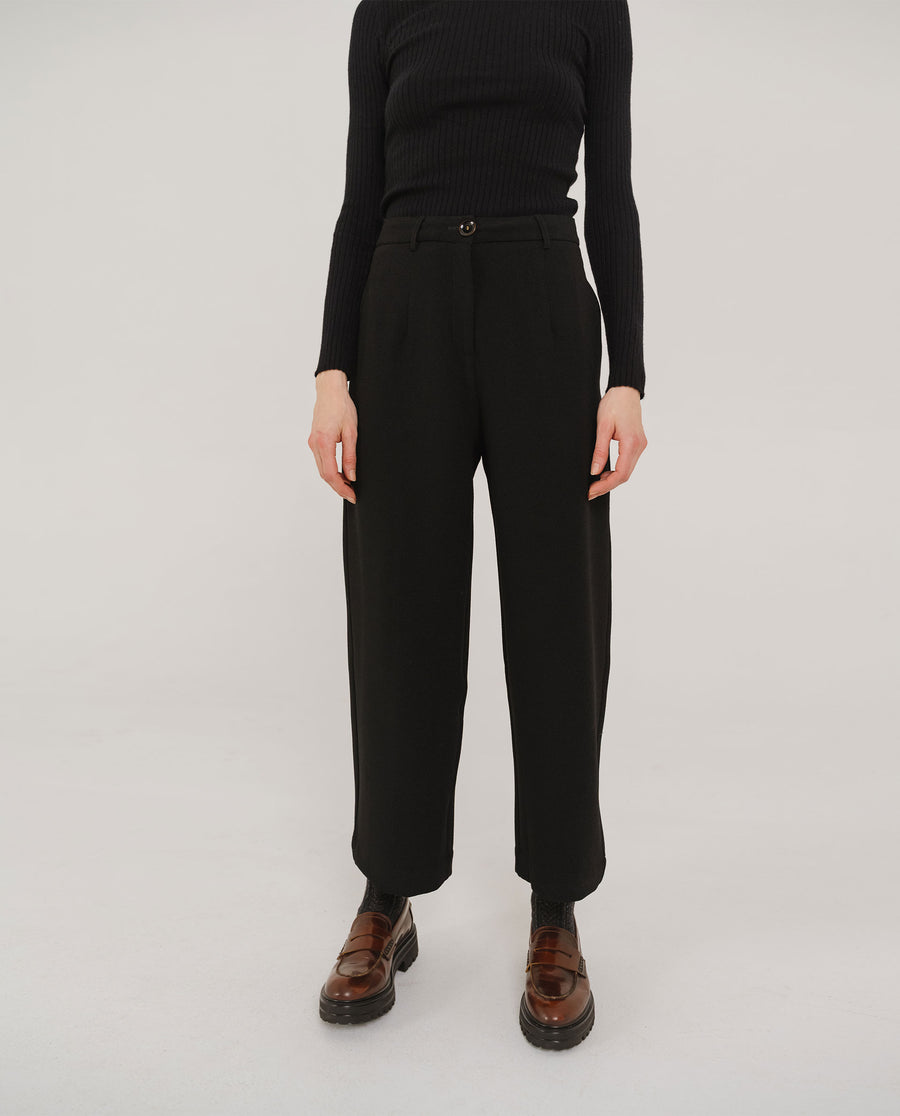 TINSELS - Pantalon Femme Costume 3/4 Noir
