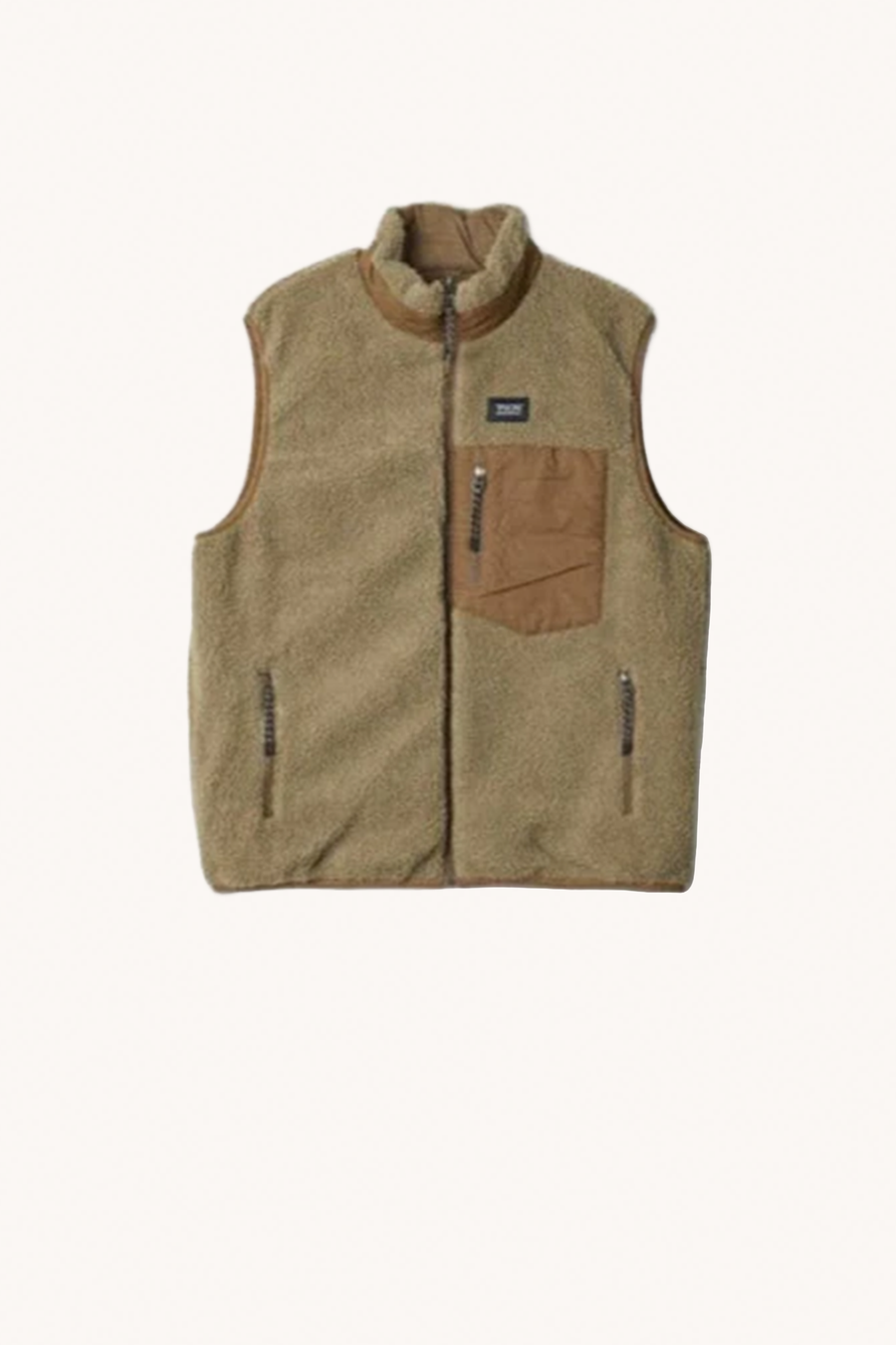 TAION - Veste Gilet Boa Réversible Brown