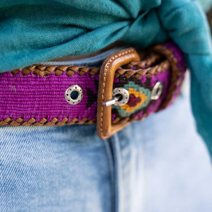 Ceinture tissée unisexe La Mansa Buganvilla, deuxième vue