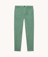 L'ÎLE BLEUE - Pantalon homme Berni vert en twill de coton