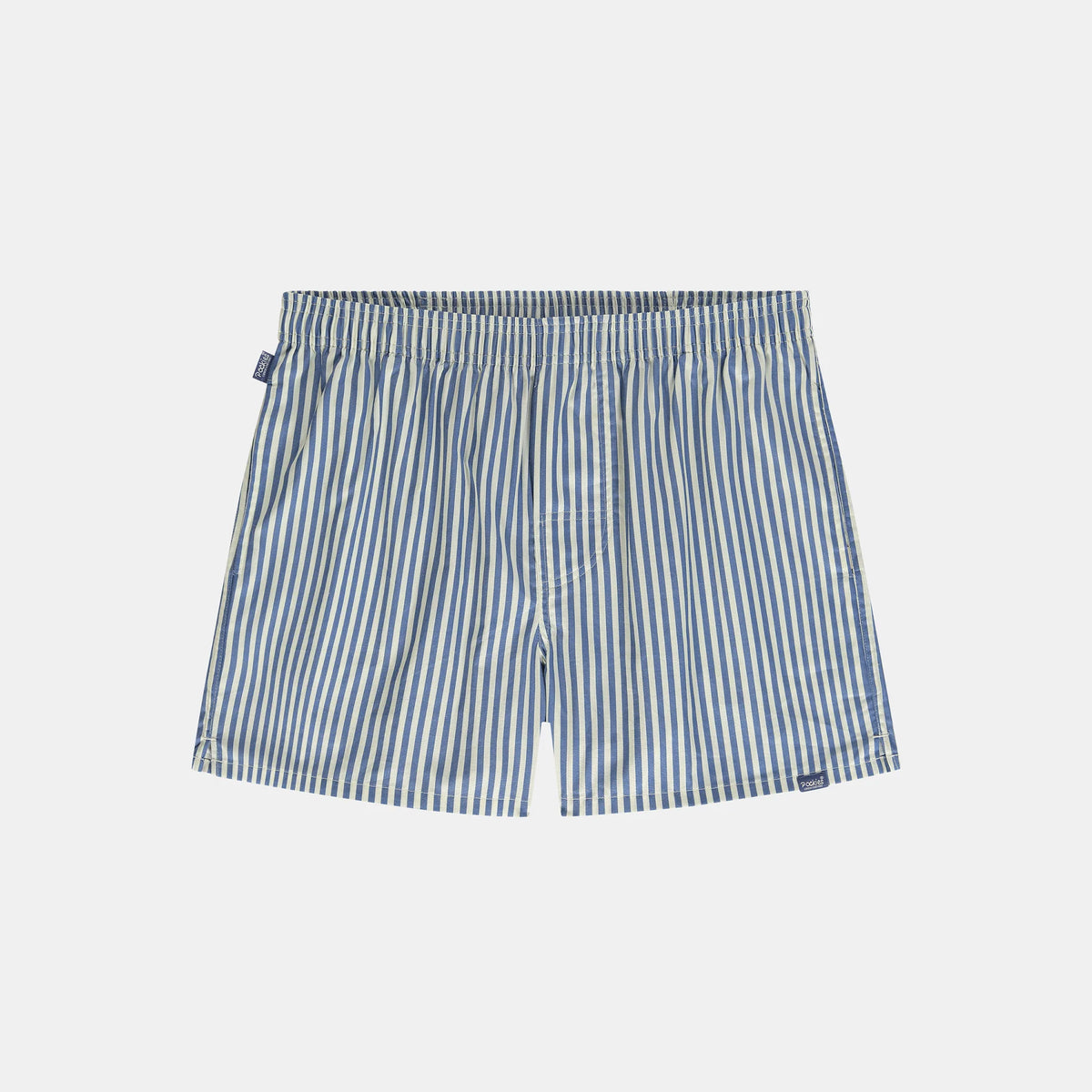 Boxer Pockies Blue Striped à rayures bleues, vue principale
