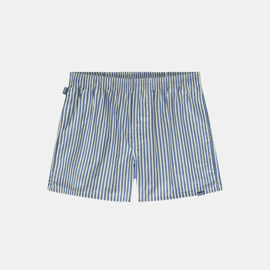 Boxer Pockies Blue Striped à rayures bleues, vue principale