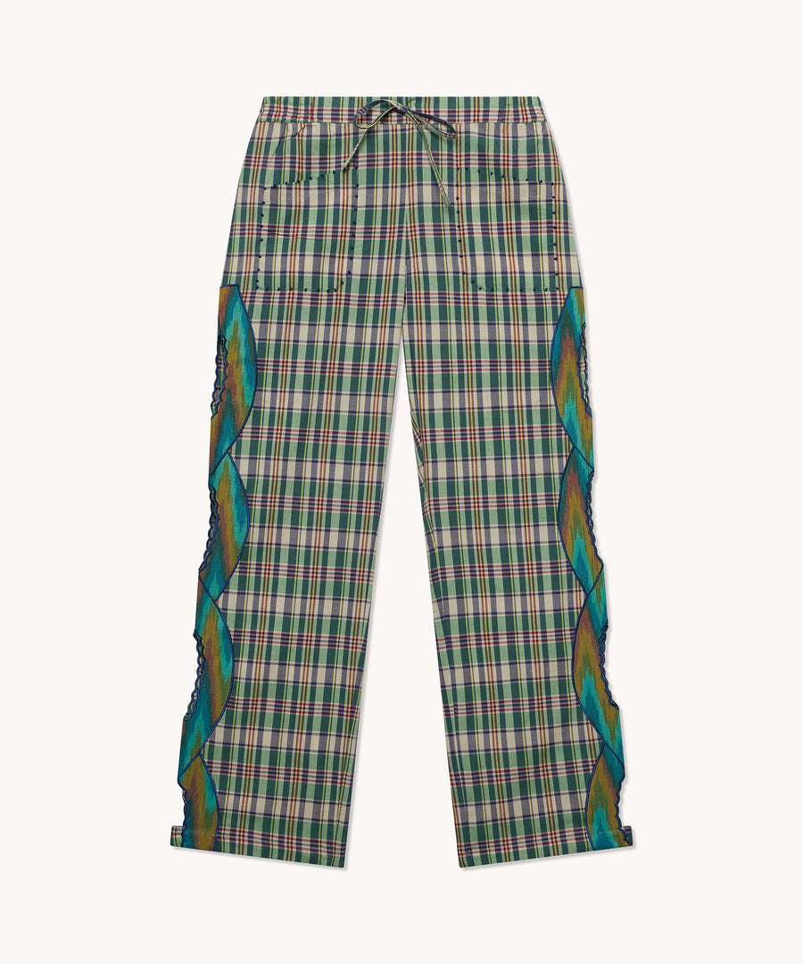 L'ÎLE BLEUE - PANTALON FEMME NEW BOUBOU SHETLAND VERT