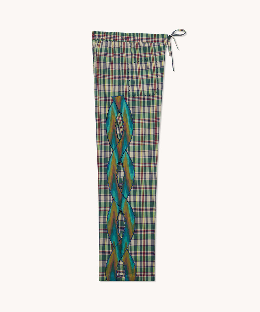 L'ÎLE BLEUE - PANTALON FEMME NEW BOUBOU SHETLAND VERT
