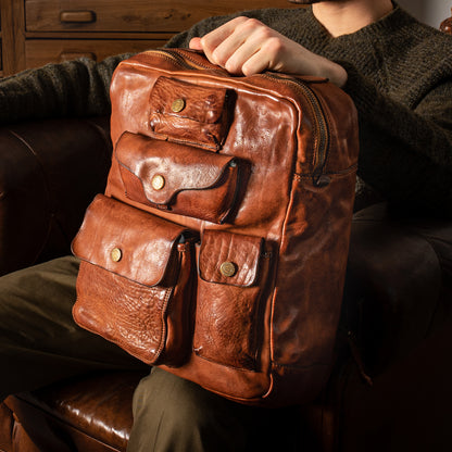 CAMPOMAGGI - Backpack Londra Cognac