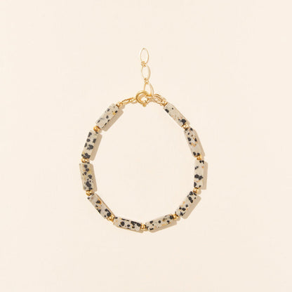 CAMILLE COLETTE STUDIO - BRACELET JASPE DALMATIEN DALMASIEN