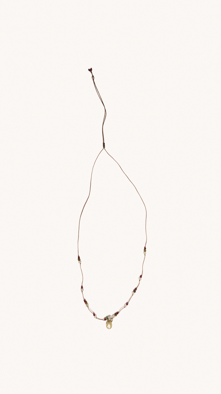 RHAKI ME - Collier Pour Femme En Grenat Vert