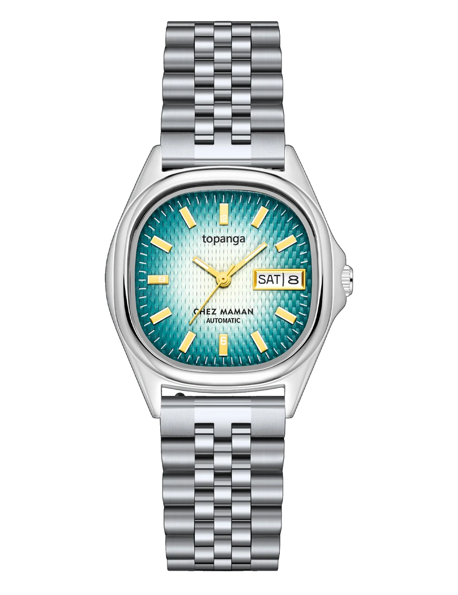 Montre Chez Maman Topanga Valley Blue bracelet jubilee, vue principale